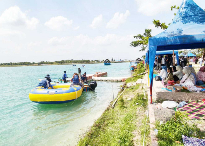 Wisata Danau Biru Ramai Pengunjung di Hari ke-4 Lebaran, Polres Ogan Ilir Perketat Pengamanan