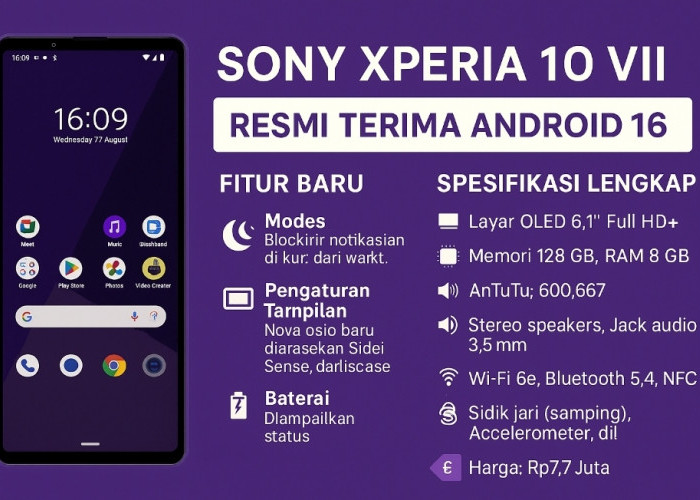 Tambah Ngebut, Sony Xperia 10 VII Resmi Terima Android 16
