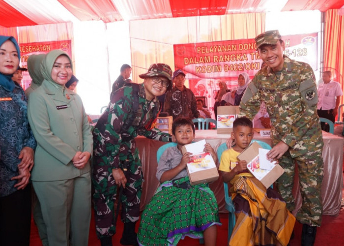 Besinergi Membangun Negeri dari Desa TMMD ke 128 di Mesuji Makmur OKI Fokus Pembangunan Infrastruktur