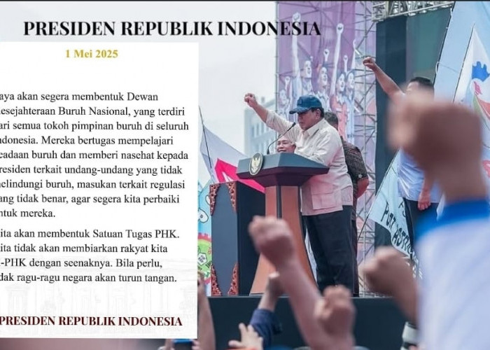 WAW, Aksi Spontan Prabowo di May Day, Suara Serak Minta Kopi Lempar Kaos dan Baju Safari ke Massa
