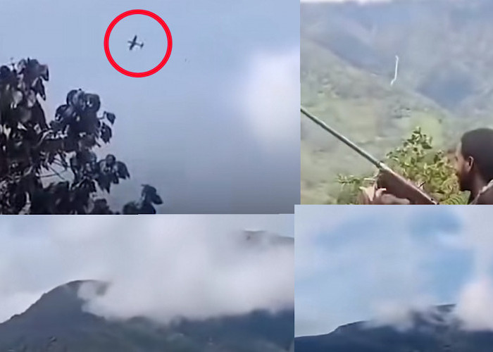 Viral Video OPM Minta Tolong Dunia Internasional Saat Markasnya Dibombardir TNI 