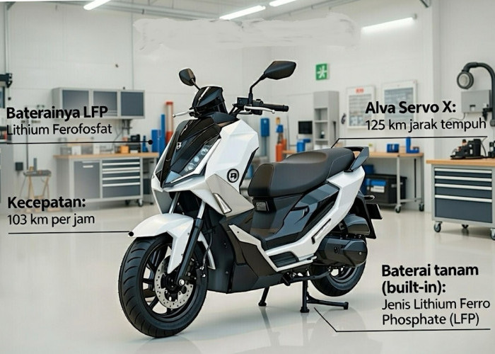 Istimewa, Alva Cervo X Sudah Baterai Tanam, Pakai Ban Khusus Pirelli Angel Scooter 