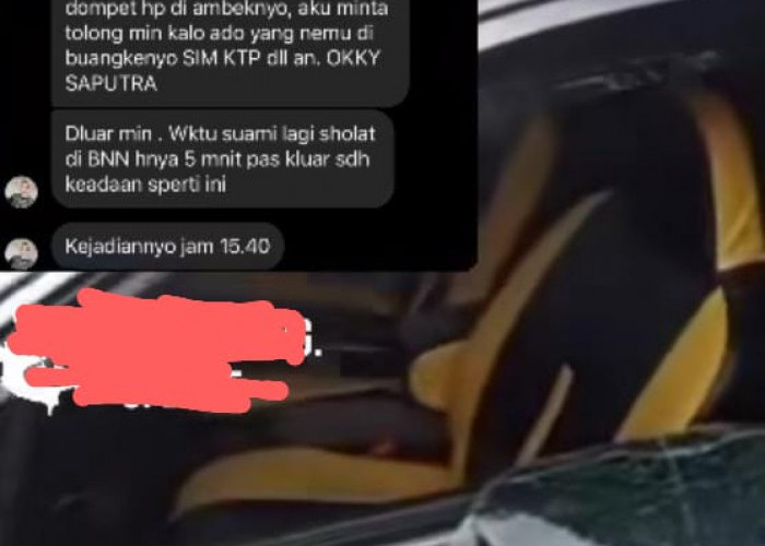 Bandit Pecah Kaca Kembali Beraksi Jakabaring Palembang, Mobil Ditinggal Salat di Masjid Jadi Incaran