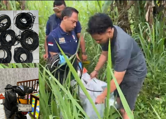 Polres OKU Selatan Bekuk Dua Pencuri Kabel Tower Telkomsel, Beraksi Saat Dini Hari