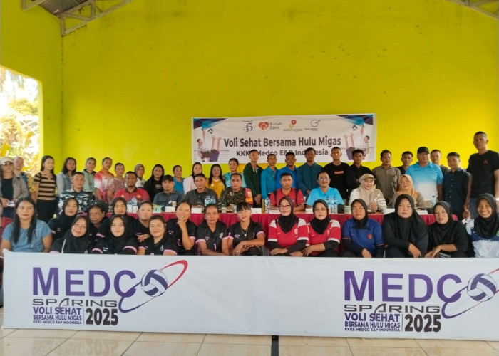 Medco E&P Indonesia Gelar Turnamen Voli Sehat, Pererat Silaturahmi di Desa Mekar Jaya