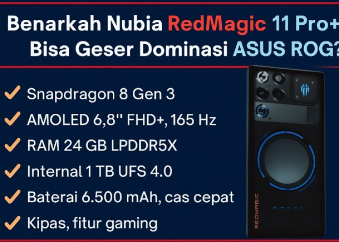 Ponsel Gaming Nubia RedMagic 11 Pro+ Ancam Dominasi ASUS ROG, Ini Bocoran Spesifikasinya!