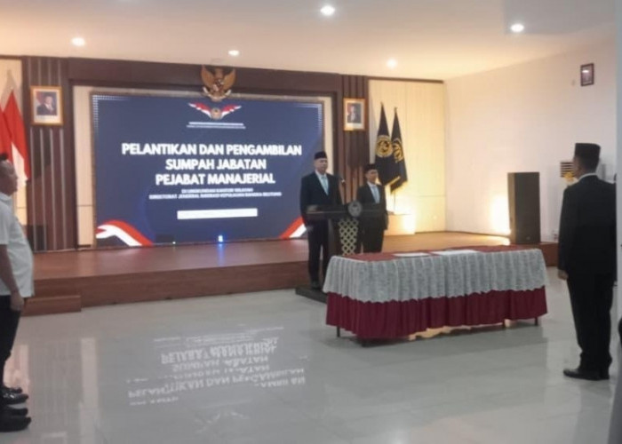 Sinergi Antarunit Kerja, Kanwil Kemenkum Babel Hadiri Pelantikan Pejabat Manajerial Imigrasi