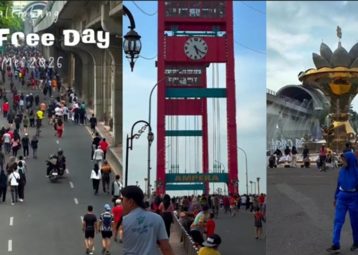 Polrestabes Palembang Kawal Uji Coba Car Free Day Tahap II di Sudirman-Jakabaring