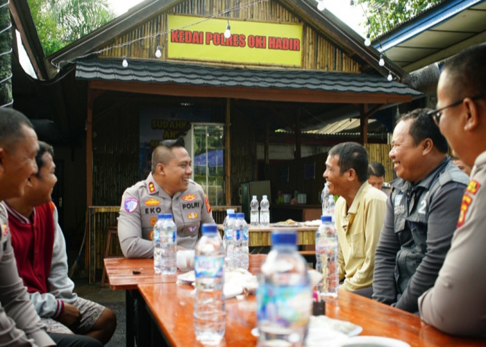 Kedai Polres OKI Hadir Sediakan Fasilitas Gratis untuk Pengemudi Ojek Diresmikan Kapolres