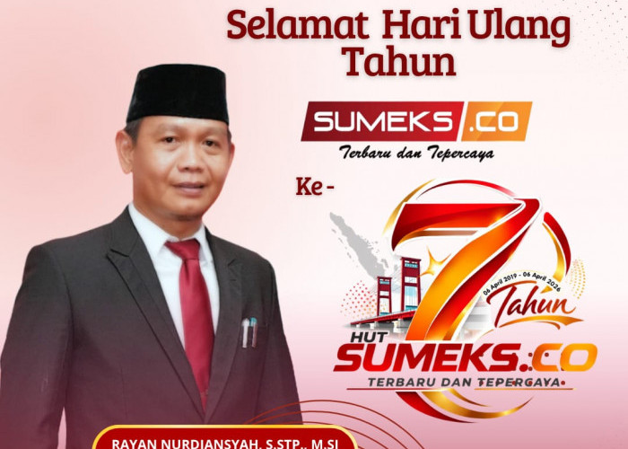 Kadis Penanaman Modal dan Pelayanan Terpadu Satu Pintu Mengucapkan Selamat HUT ke-7