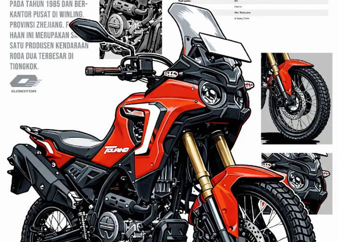 QJMotor Tourino 250DX Mirip 2 Motor Adventure Premium, Ducati DesertX &   Afrika Twin