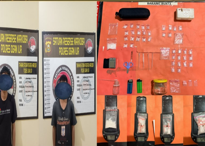 18,88 Gram Sabu Gagal Beredar di Pemulutan, Usai Satres Narkoba Polres Ogan Ilir Amankan 2 Pengedar