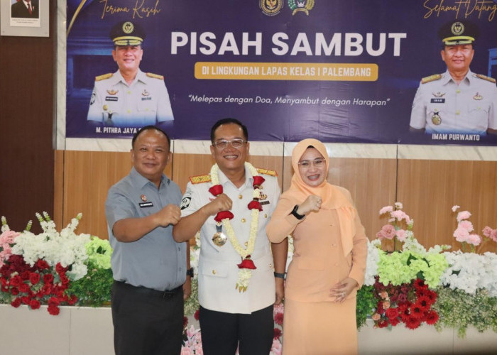 Kakanwil Kemenkum Sumsel Hadiri Serah Terima Jabatan dan Pisah Sambut Kalapas Kelas I Palembang