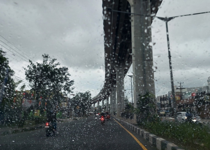 Waspada! Wilayah Sumsel Diguyur Hujan Beruntun, Petir Intai Pekan Ini, Cuaca Sumsel 9 Hari ke Depan