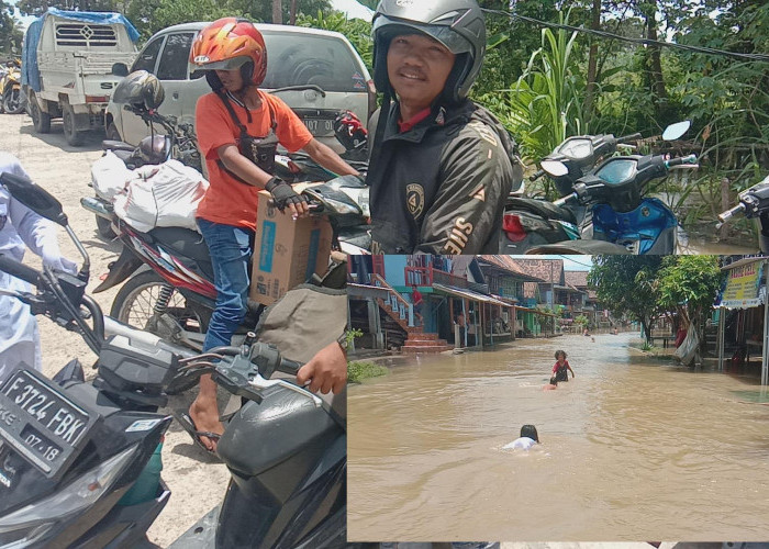  Puluhan Kendaraan Terjebak Banjir, Dua Jam Baru Bisa Melintas