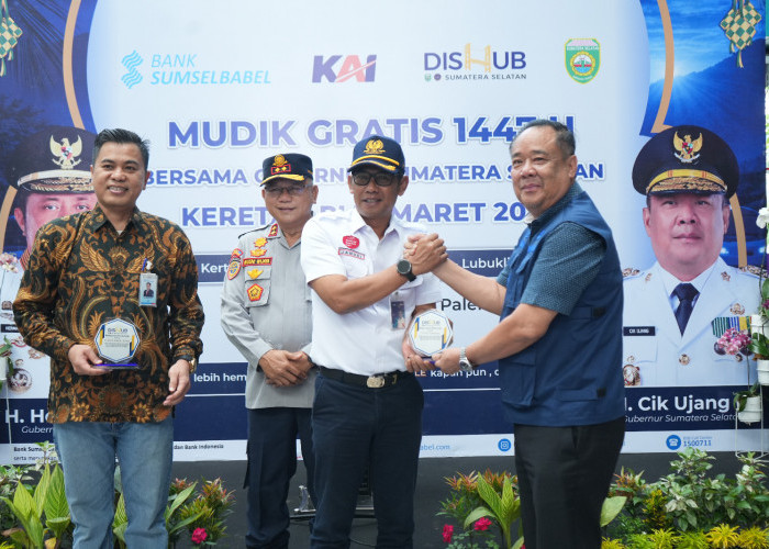Sinergi KAI Palembang, Pemprov Sumsel, dan Bank Sumsel Babel Berangkatkan Ribuan Pemudik Gratis dari Kertapati