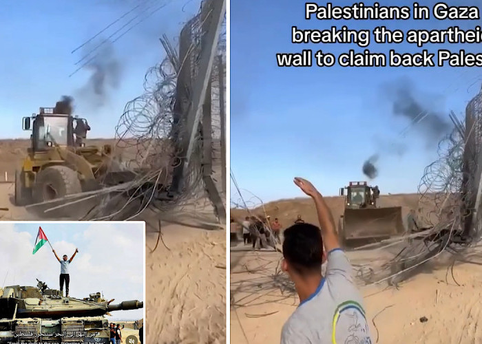 Rakyat Palestina Bersenjatakan Batu Kuasai Tank-tank Israel, Hamas Klaim Tawan Tentara dan Komandan Zionis  