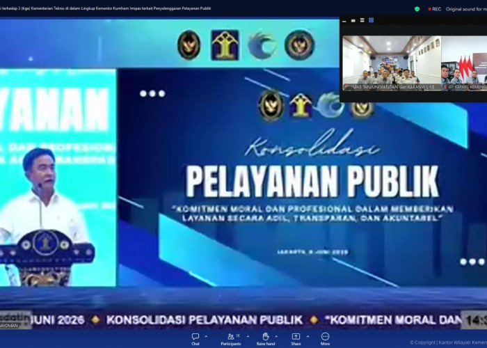 Kemenkum Babel Ikuti Konsolidasi Tiga Kementerian, Integritas Jadi Sorotan Utama Prof Yusril