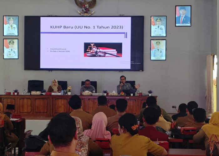 Sambut Pemberlakuan KUHP Baru, Kanwil Kemenkum Sumsel Gelar Sosialisasi di Kabupaten Muara Enim