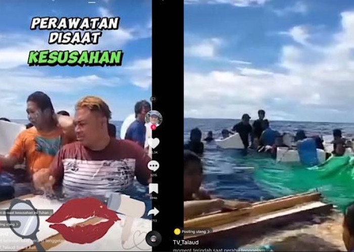 Momen Terindah Kapal Tenggelam di Talaud, Puluhan Penumpangnya Tidak Panik dan Malah Santuy Berbagi Sunscreen