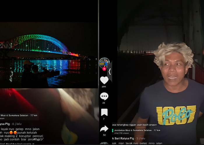 Diduga Kabel Listrik Jembatan Musi 6 Palembang Dicuri, Kondisi Malam di Jembatan ‘Gelap Gulita’ 