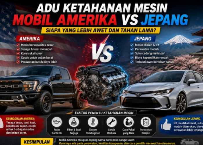 Adu Ketahanan Mesin Mobil Amerika vs Jepang, Siapa yang Lebih Awet dan Tahan Lama?