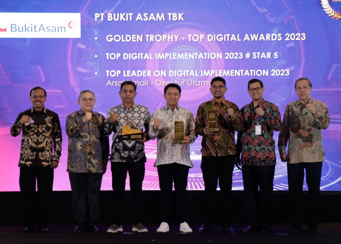 LUAR BIASA! Sabet 3 Penghargaan, PT Bukit Asam Cetak Prestasi di Top Digital Awards 2023