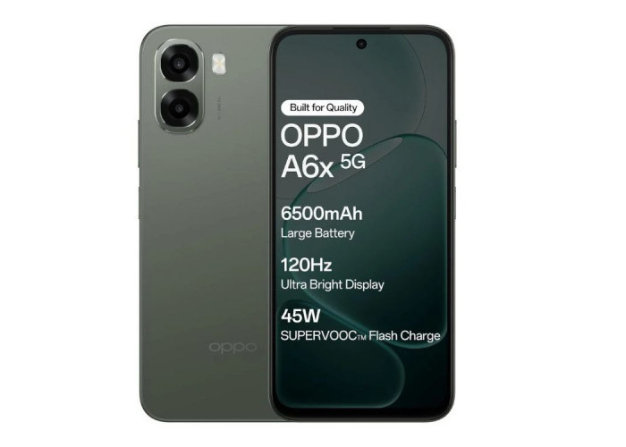 OPPO A6x Resmi Hadir, Bawa Baterai 6500mAh dan Layar 120Hz, Ini Spesifikasinya