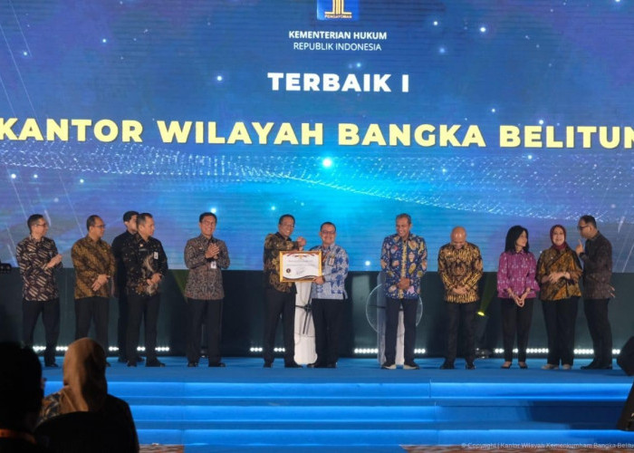 Kanwil Kemenkum Babel Dinobatkan sebagai Terbaik I Capaian Kinerja Nasional 2025