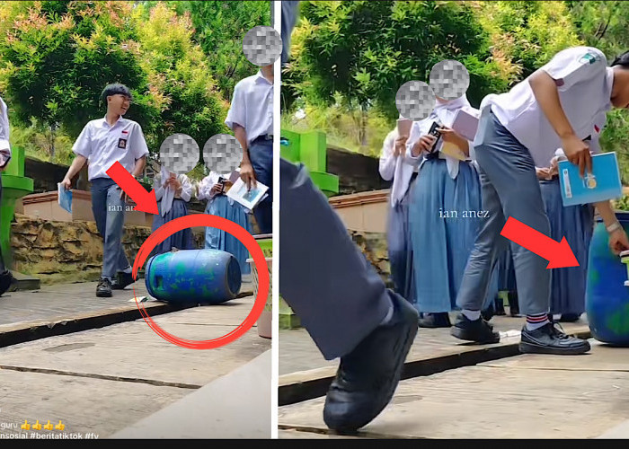 Jatuhkan Tong Sampah Guru Ini Eksperimen Sosial ke Siswa, Netizen Saran Tong Diganti Dompet Tebal