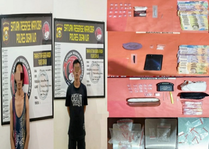 2 Pengedar Sabu di Tanjung Raja Utara, Diamankan Sat Res Narkoba Polres Ogan Ilir Bersama Puluhan Paket BB