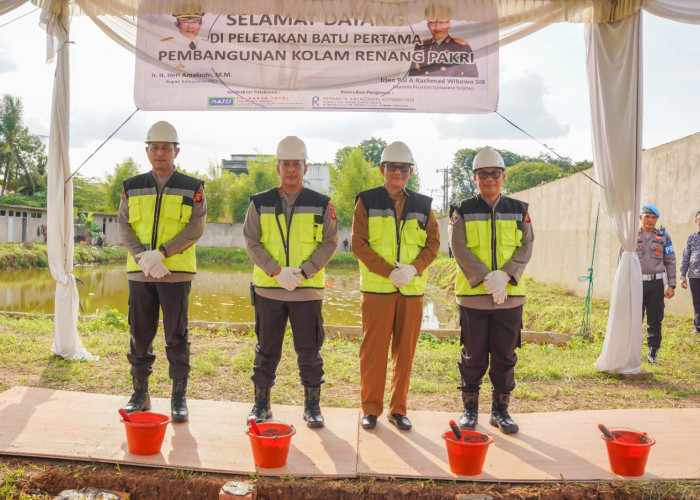 Polda Sumatera Selatan Terima Hibah Pembangunan Kolam Renang di Komplek Pakri Palembang