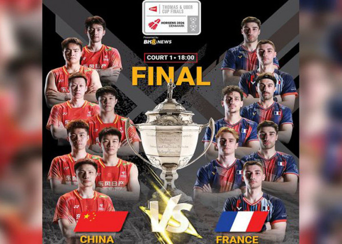 Tumbangkan Kuda Hitam Prancis di Final, China Juara Thomas Cup 2026 