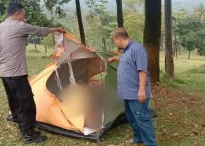 Sejoli Kemping di Bukit Waruwangi, Tenda Disambar Petir, Si Pria Tewas di Tempat