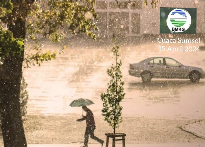 Cek, Hari Ini 15 April 2024 Siang dan Malam Cuaca Sumsel Diintai Hujan Petir