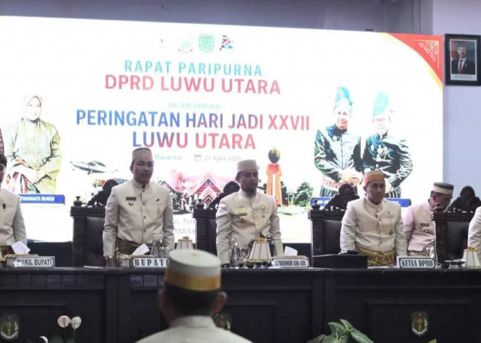 Ketua DPRD Luwu Utara Pimpin Rapat Paripurna Istimewa HUT Kabupaten
