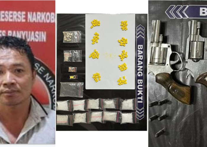 Polisi Amankan Pengedar Narkoba Bersenpira di Rantau Bayur Banyuasin