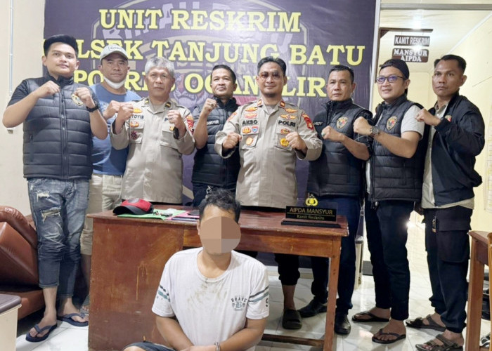 Sedang Transaksi Narkoba di Jalan Lapangan Sepakbola, Polsek Tanjung Batu Ogan Ilir Amankan Bandar Sabu