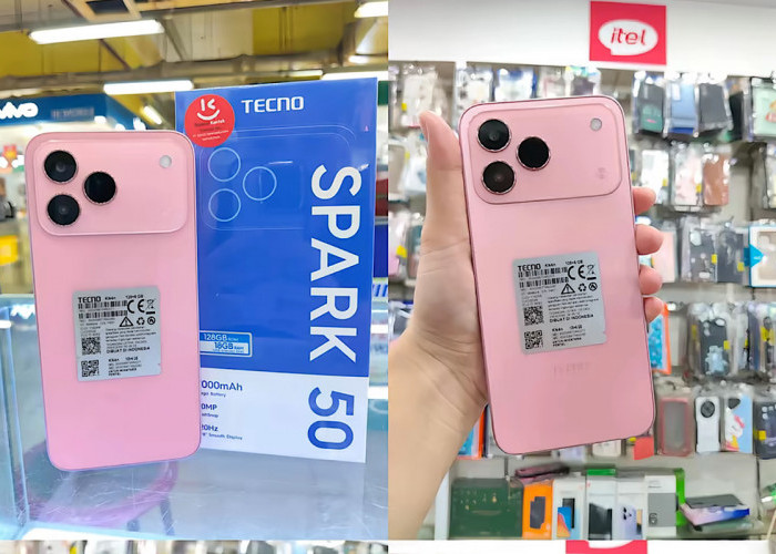 Tecno Spark 50 Edisi Pink Pasti Disukai Para Cewek, Baterai Sudah 7000 mAh & Kamera 50MP Sudah Foto Live  