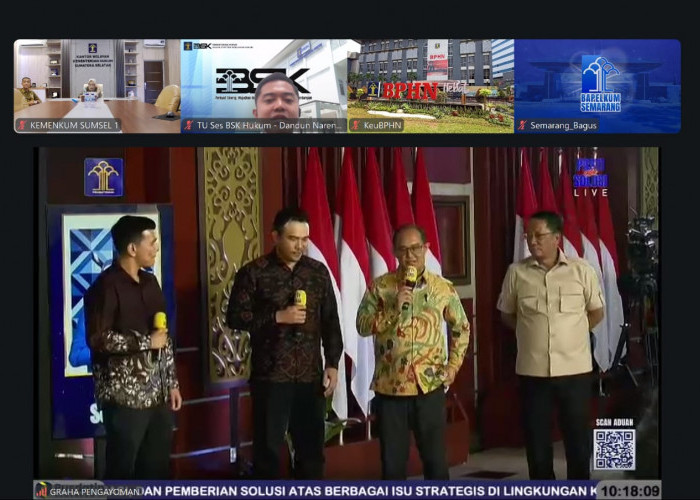 Kanwil Kementerian Hukum Sumsel Ikuti Forum Pengaduan Pelayanan Publik “PASTI ADA SOLUSI” Episode 9