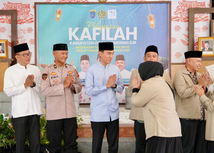Lepas Kafilah MTQ XXXI Sumsel, Bupati OKI: Prestasi Penting, Akhlak Lebih Utama