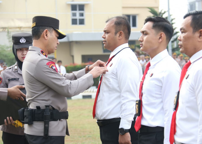 Puluhan Personel Terima PIN Emas Kapolda Sumsel, Salah Satunya Ungkap Kasus Pegawai Koperasi Dicor Beton