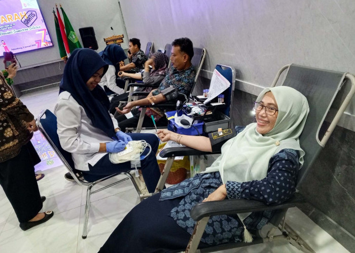 Meriahkan HAB ke-79, Kemenag Sumsel Gelar Aksi Sosial Donor Darah, Berhasil Kumpulkan 44 Kantong Darah 