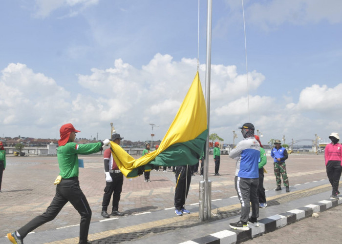 32 Anggota Paskibraka Kota Palembang Siapkan Diri untuk Upacara HUT RI Ke-78 di BKB Palembang