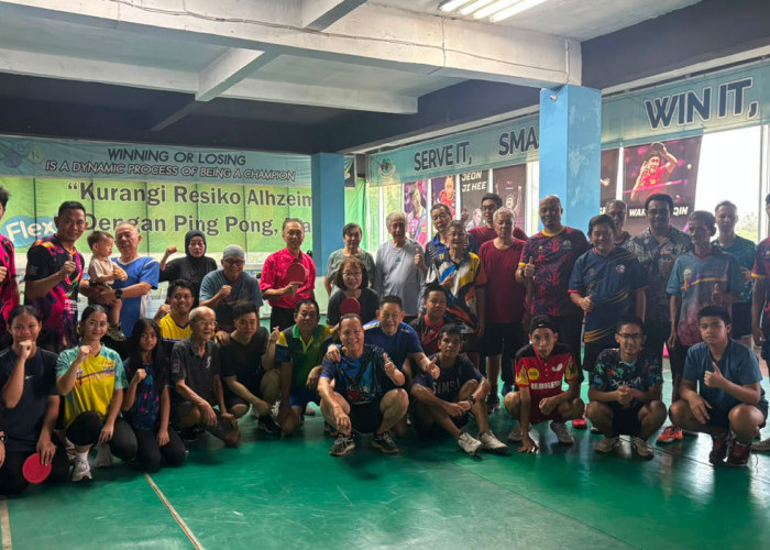 Dipimpin Direktur Teknik, Petenis Meja PTM Perumda Tirta Musi Latih Tanding ke UTTC Palembang