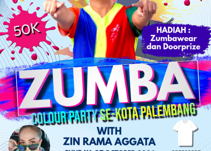 ZUMBA Colour Party se-Kota Palembang Bersama Zin Rama Aggata