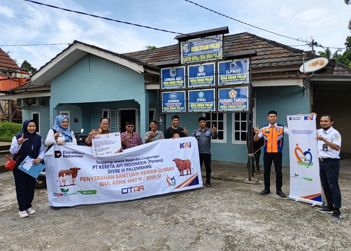 Sambut Hari Raya Idul Adha 1447 H, KAI Divre III Palembang Salurkan 30 Ekor Sapi Kurban 