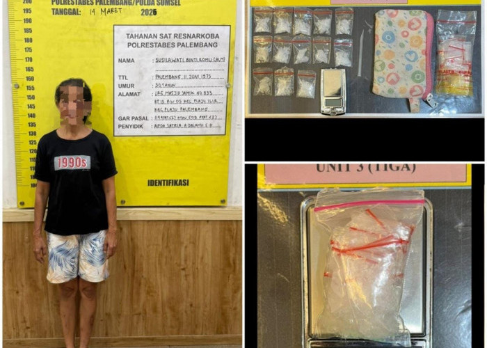 Ungkap 3 Peredaran Narkoba di Palembang Kurun Waktu 36 Jam, 3 Orang Dibekuk Polisi