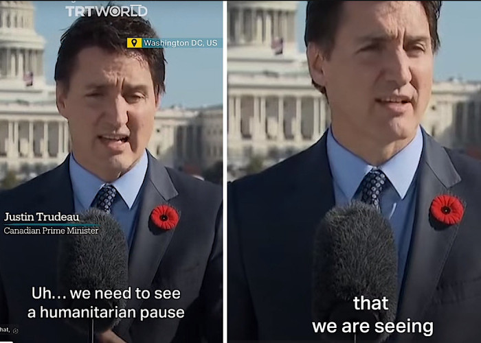 Sekelas PM Kanada Kelu Lidahnya Menyebut Gencatan Senjata, Dia Mengalihkannya dengan ‘Jeda Kemanusiaan’