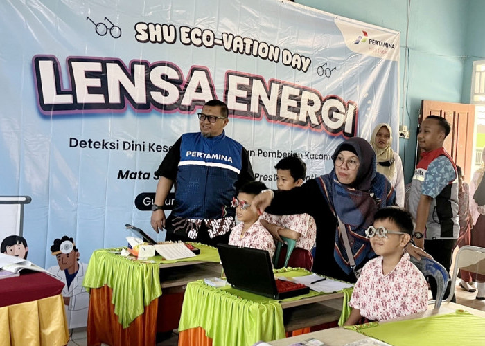 PEP Prabumulih, Pendopo dan Adera Field Gelar Lensa Energi, 140 Siswa SD Periksa Kesehatan Mata Gratis